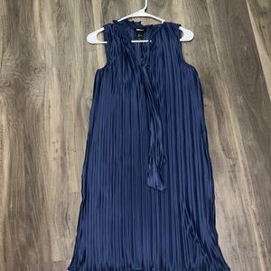 DKNY Pleated Navy Dress